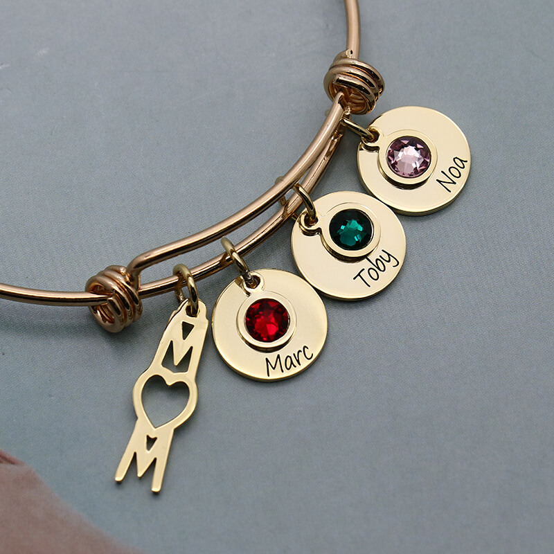 Customize personalized mother bracelets, bracelets with children's names
