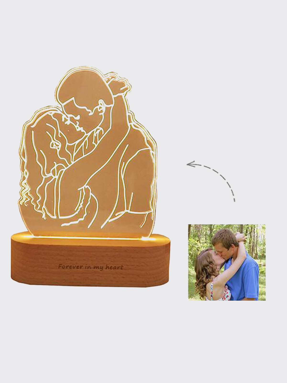Personalised Photo Acrylic 3d Led Lamp