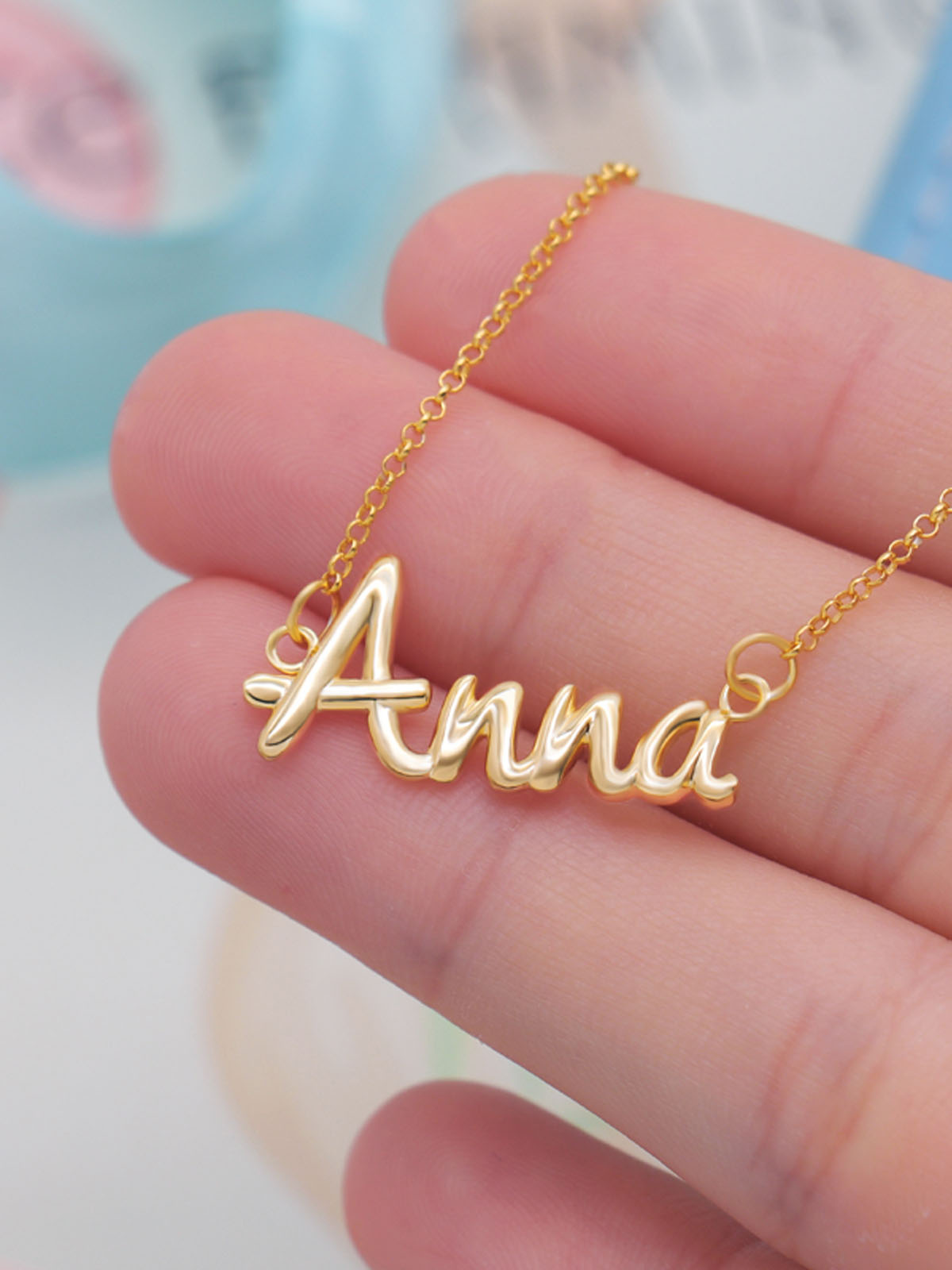 Anna Name Necklace 2024 www.alhudapk