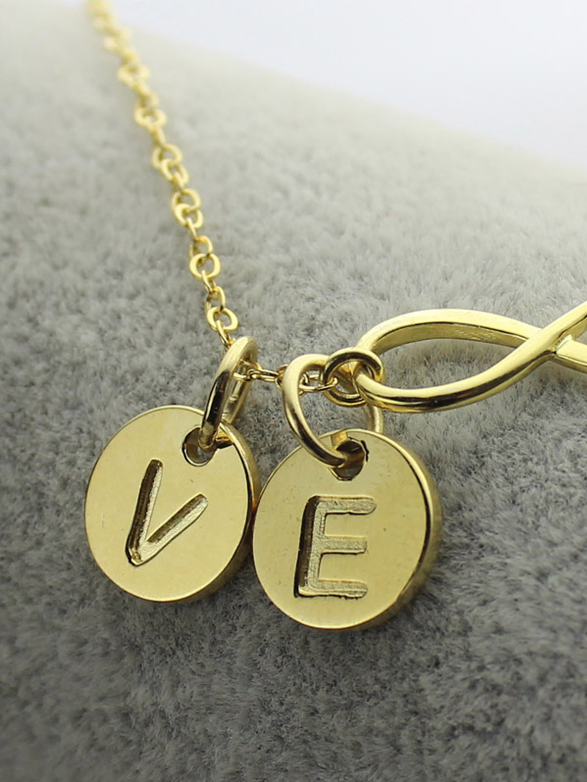 Personalized Infinity Necklace With Initial